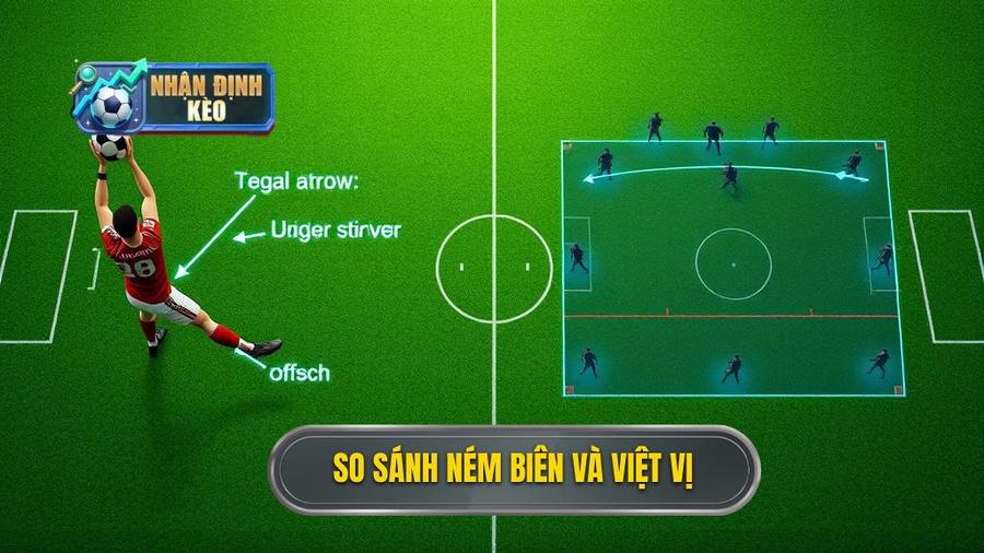 3. So sánh ném biên và việt vị