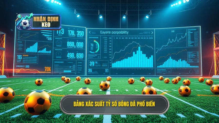 3. Bảng xác suất tỷ số bóng đá phổ biến