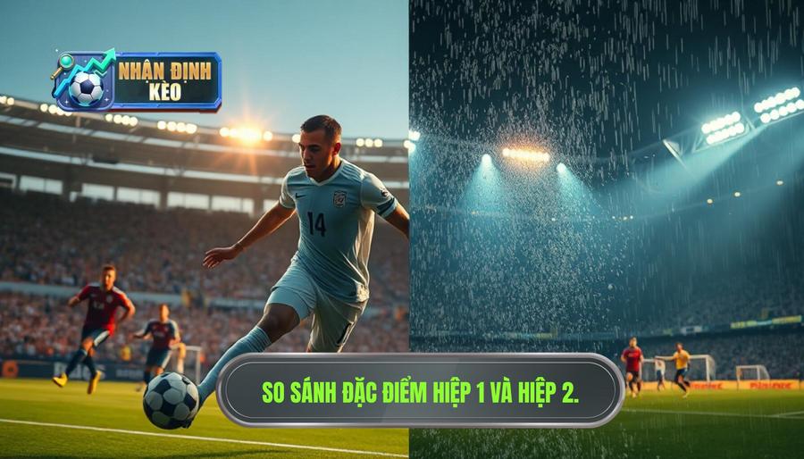 Bảng so sánh đặc điểm hiệp 1 và hiệp 2 trong bóng đá
